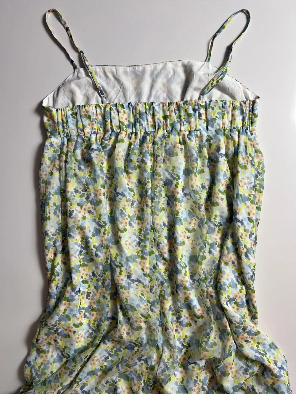 Abercrombie & Fitch Floral Maxi Dress in Blue, Green, Cream
